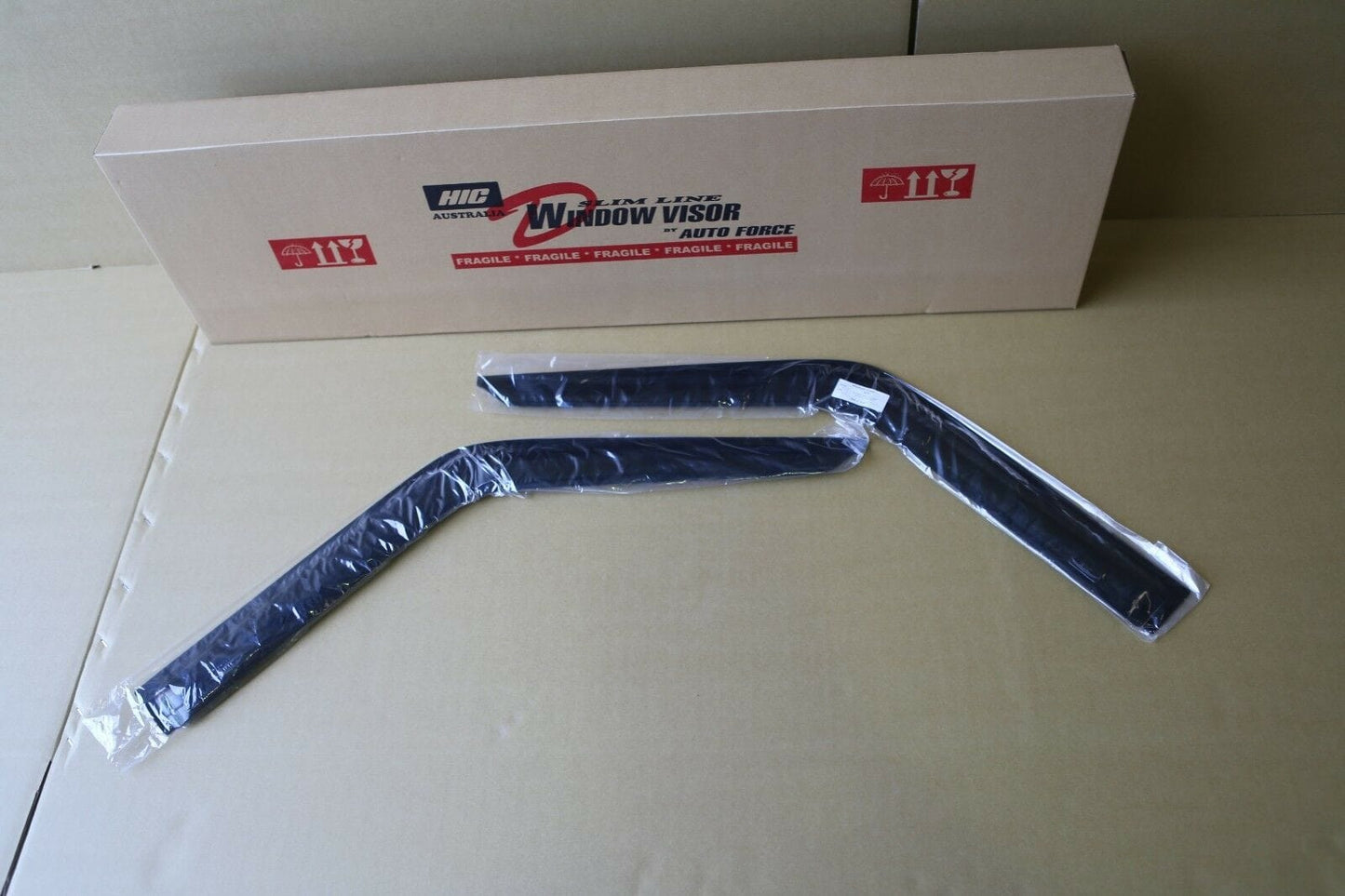 Installed view - Nissan Patrol GQ Ute Weather Shields 1987-1997 Front Set- HIC Premium