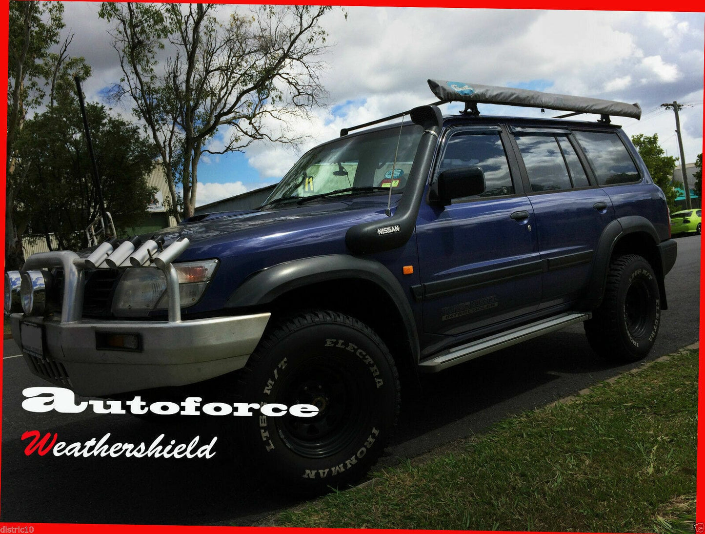 Installed view - Nissan Patrol GU Y61 Wagon Weather Shields 1998-2004 - HIC Premium