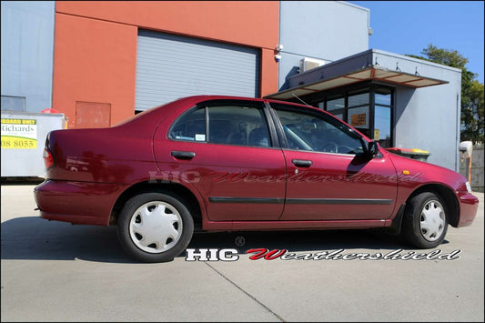 Installed view - Nissan Pulsar N15 Sedan Weather Shields 1993-2000 - HIC Premium