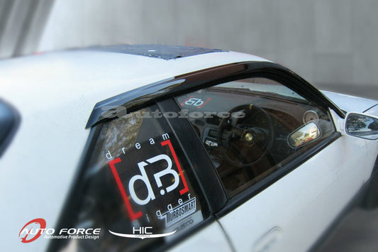 Installed view - Nissan Silvia S13 Weather Shields 1989-1994 - HIC Premium