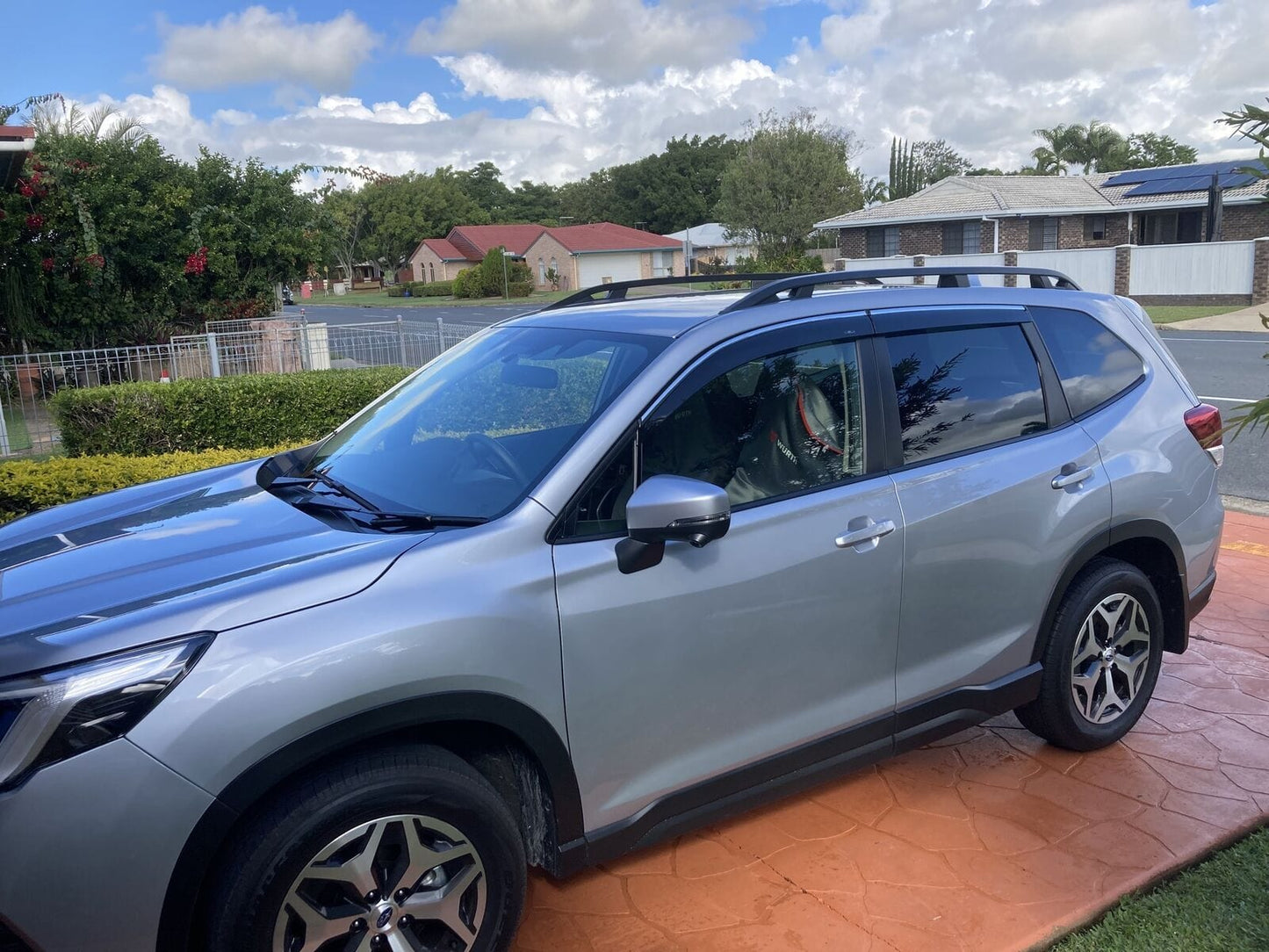 Installed view - Subaru Forester SK Weather Shields 2018-On - HIC Premium