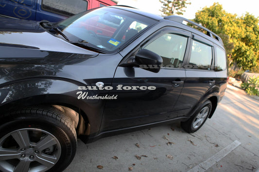 Installed view - Subaru Forester S3 Weather Shields 2008-2012 - HIC Premium