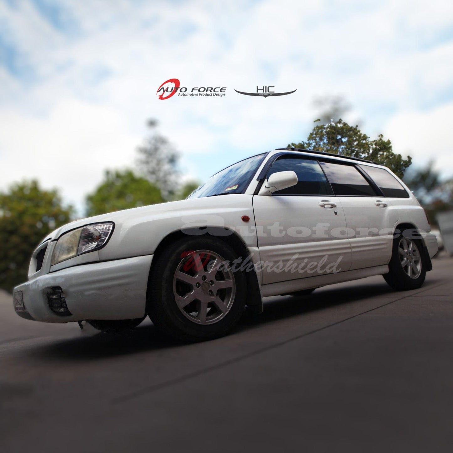 Installed view - Subaru Forester SF Weather Shields - HIC Premium