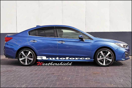 Installed view - Subaru Impreza G5 Sedan Weather Shields 2017-On - HIC Premium