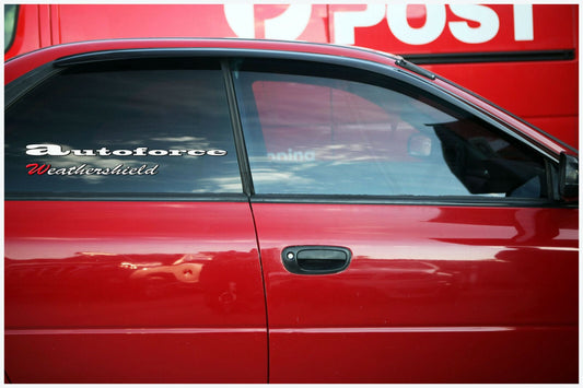 Installed view - Subaru Impreza WRX GC8 Weather Shields 1992-2000 - HIC Premium