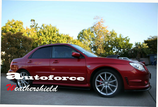 Installed view - Subaru Impreza WRX GDB Weather Shields 2002-2007 - HIC Premium