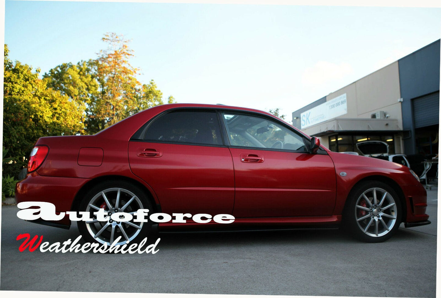 Installed view - Subaru Impreza WRX GDB Weather Shields 2002-2007 - HIC Premium