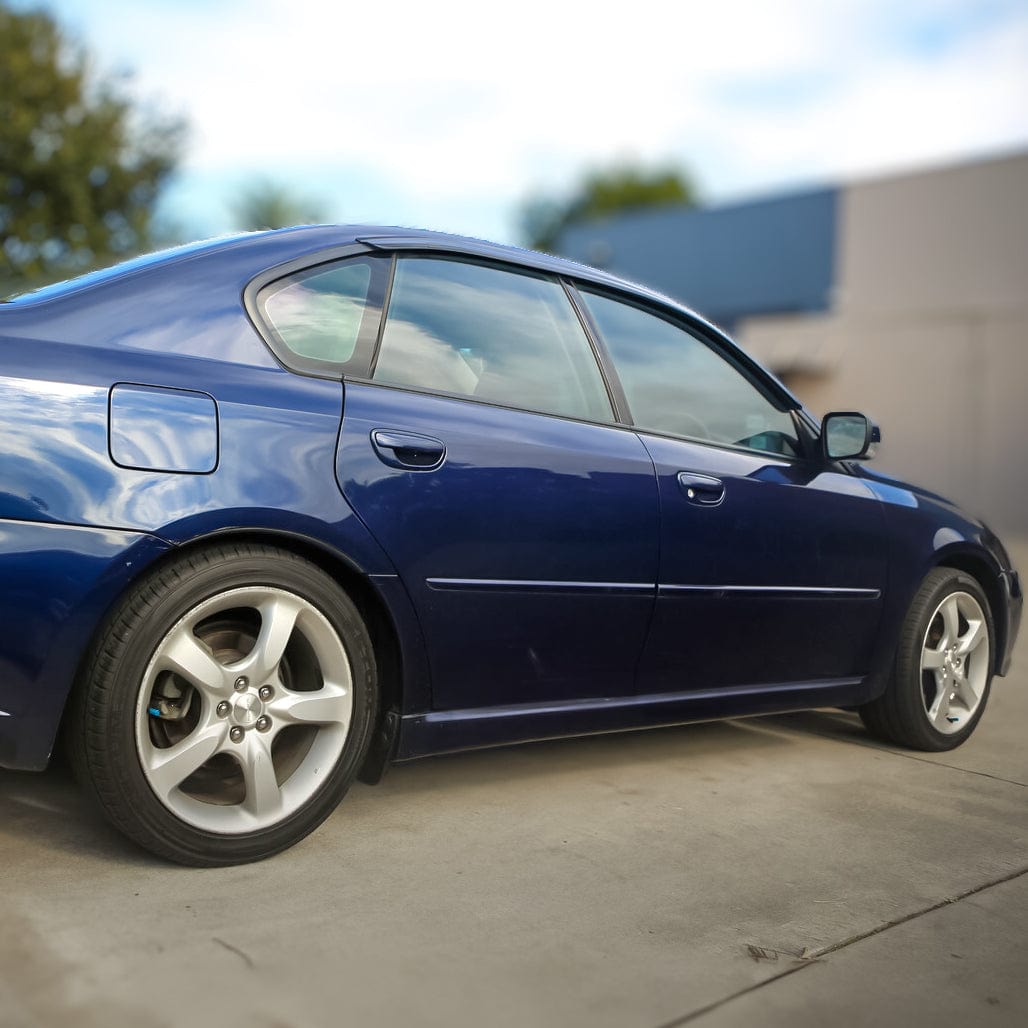 Installed view - Subaru Liberty Sedan Weather Shields 2003-2008 - HIC Premium