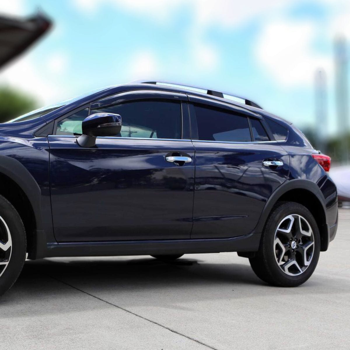 Installed view - Subaru XV G4-X SUV Weather Shields 2011-2017 - HIC Premium