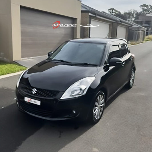 Installed view - Suzuki Swift Weather Shields 2012-2016 - HIC Premium