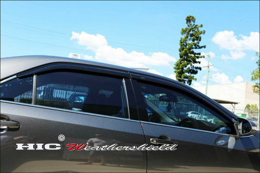 Installed view - Toyota Camry Weather Shields 2011-2015 - HIC Premium