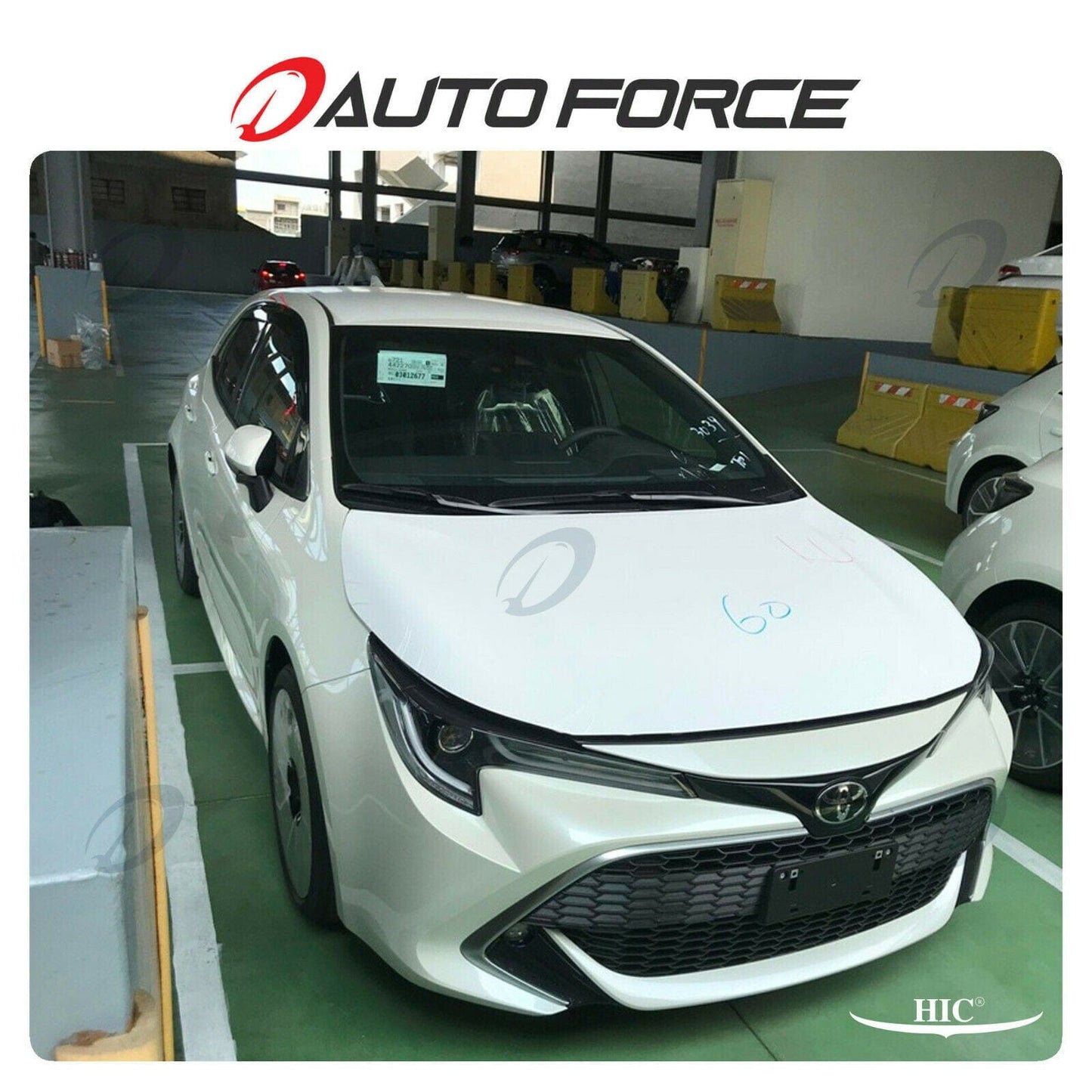 Installed view - Toyota Corolla Hatch Weather Shields 2018-2023 - HIC Premium