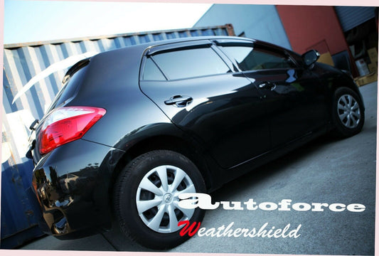 Installed view - Toyota Corolla ZRE152R Hatch Weather Shields 2007-2012 - HIC Premium