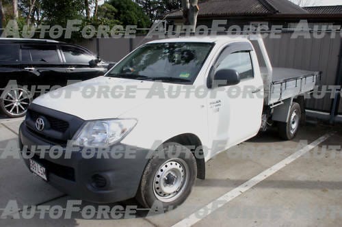 Installed view - Toyota Hilux Weather Shields 2005-2015 Single Cab - HIC Premium