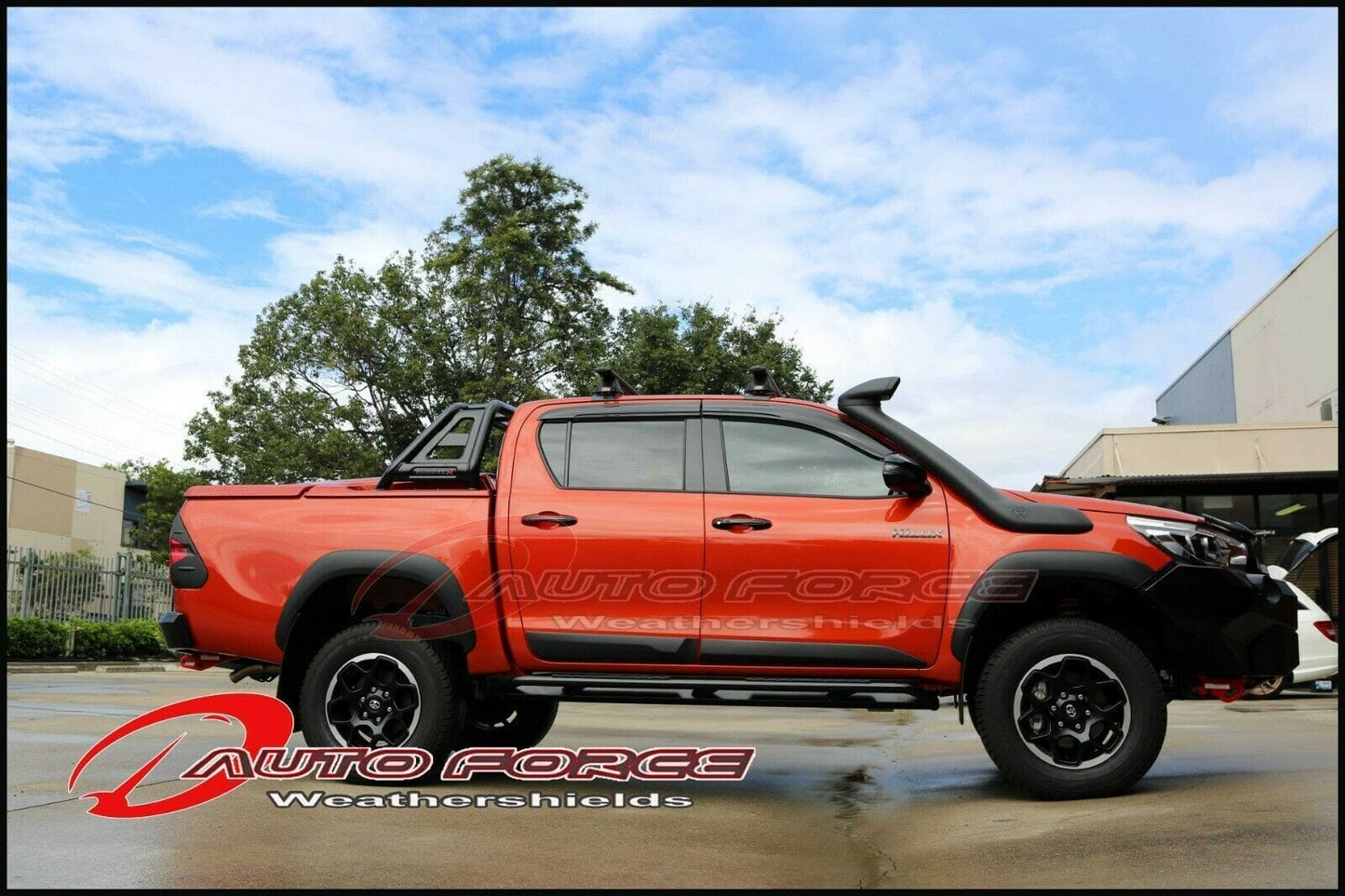 Installed view - Toyota Hilux N80 Weather Shields 2015-On - HIC Premium