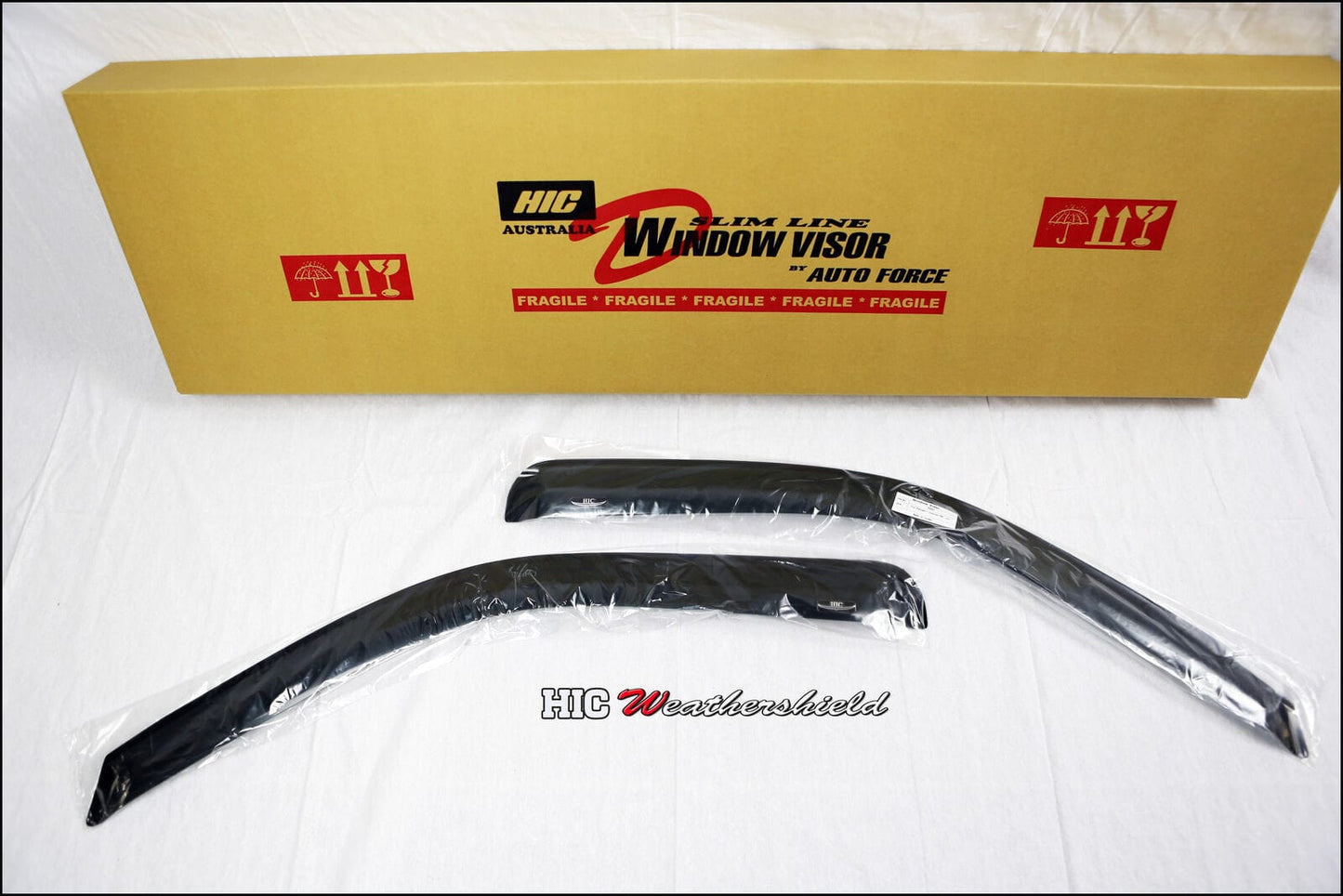 Installed view - Toyota Hilux Ute Weather Shields 1997-2005 Single Cab - HIC Premium