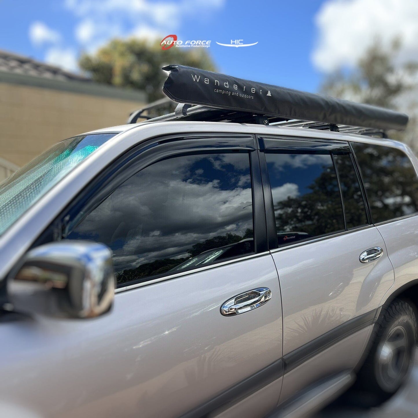 Installed view - Toyota LandCruiser 100 Series Weather Shields 1998-2007 - HIC Premium