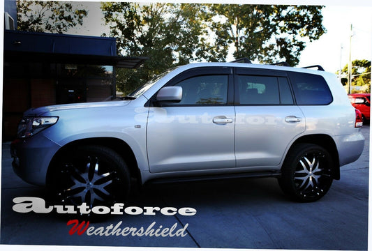 Installed view - Toyota LandCruiser 200 Series Weather Shields 2007-2022 - HIC Premium