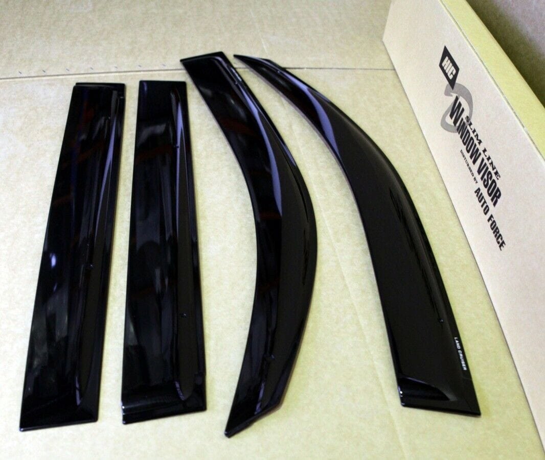 Installed view - Toyota LandCruiser 200 Series Weather Shields 2007-2022 - HIC Premium