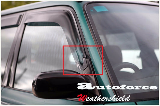 Installed view - Toyota RAV4 Weather Shields 1995-2000 - HIC Premium