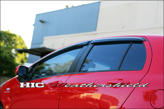 Installed view - Toyota Yaris Hatch Weather Shields 2005-2011 - HIC Premium