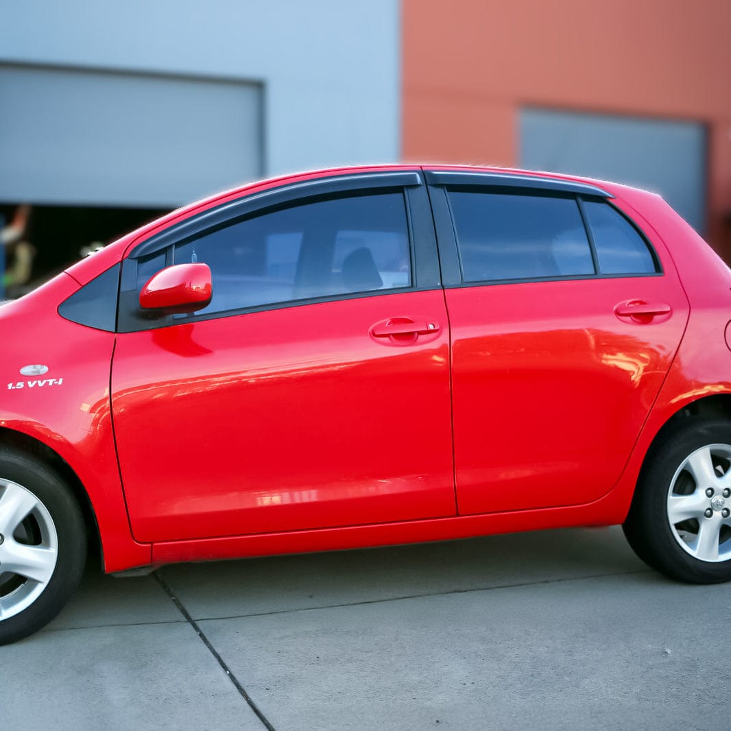 Installed view - Toyota Yaris Hatch Weather Shields 2005-2011 - HIC Premium