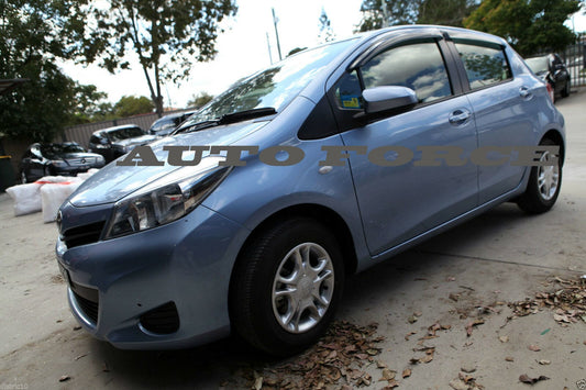 Installed view - Toyota Yaris Hatch Weather Shields 2011-2019 - HIC Premium