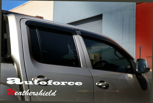 Installed view - Volkswagen Amarok Ute Weather Shields 2009-2022 - HIC Premium