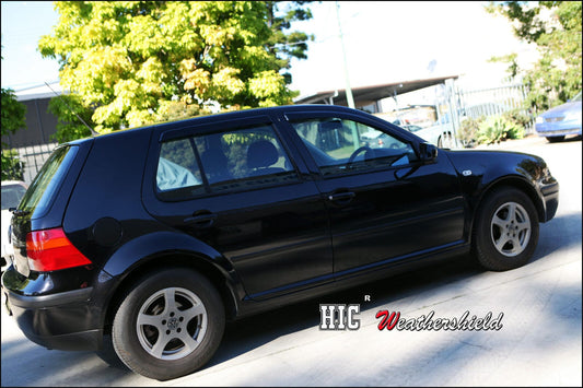 Installed view - Volkswagen Golf MK4 Hatch Weather Shields 1999-2005 - HIC Premium