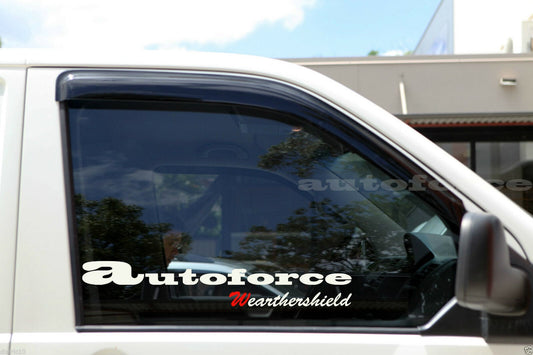 Installed view - Volkswagen Transporter T5 T6 T6.1 Weather Shields 2004-2024 - HIC Premium