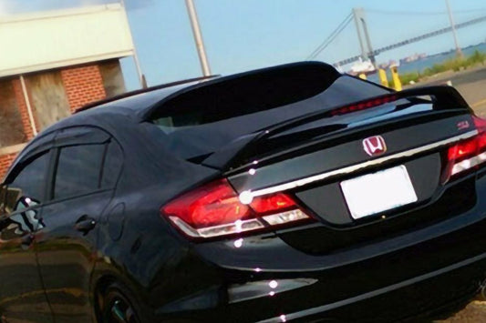 Installed view - Honda Civic FD 8th Gen Rear Roof Spoiler 2006-2011 - HIC Premium