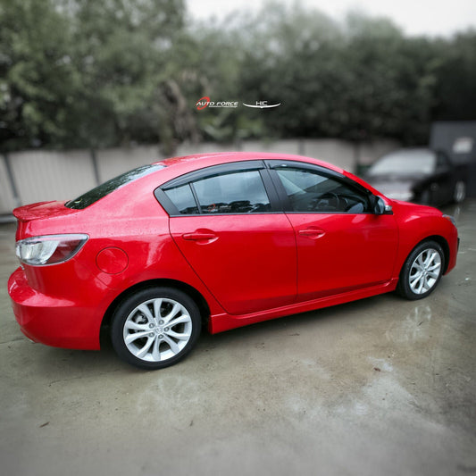 Installed view - Mazda 3 Sedan Weather Shields 2009-2013 - HIC Premium