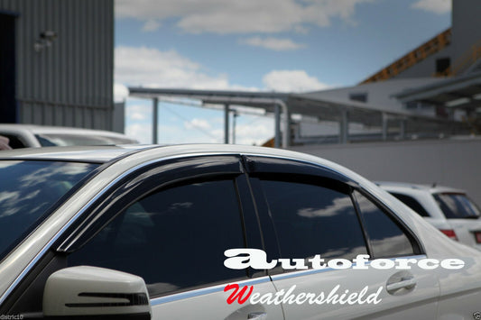 Installed view - Mercedes-Benz C-Class W204 Sedan Weather Shields - HIC Premium