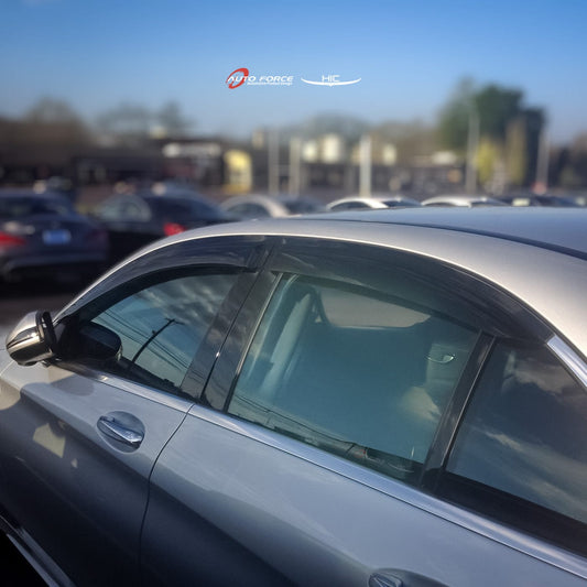 Installed view - Mercedes-Benz C-Class W205 Sedan Weather Shields - HIC Premium