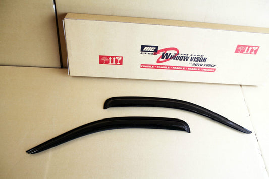 Installed view - Nissan Navara D40 Ute Weather Shields Single Cab 2005-2015 - HIC