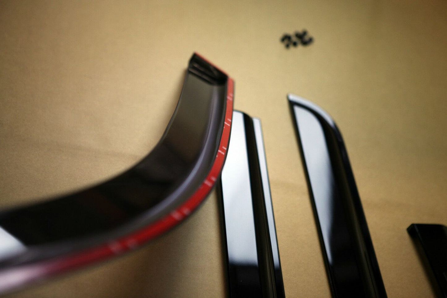 Installed view - Nissan Navara NP300 Weather Shields 2015-2021 Injection Moulded - HIC Premium