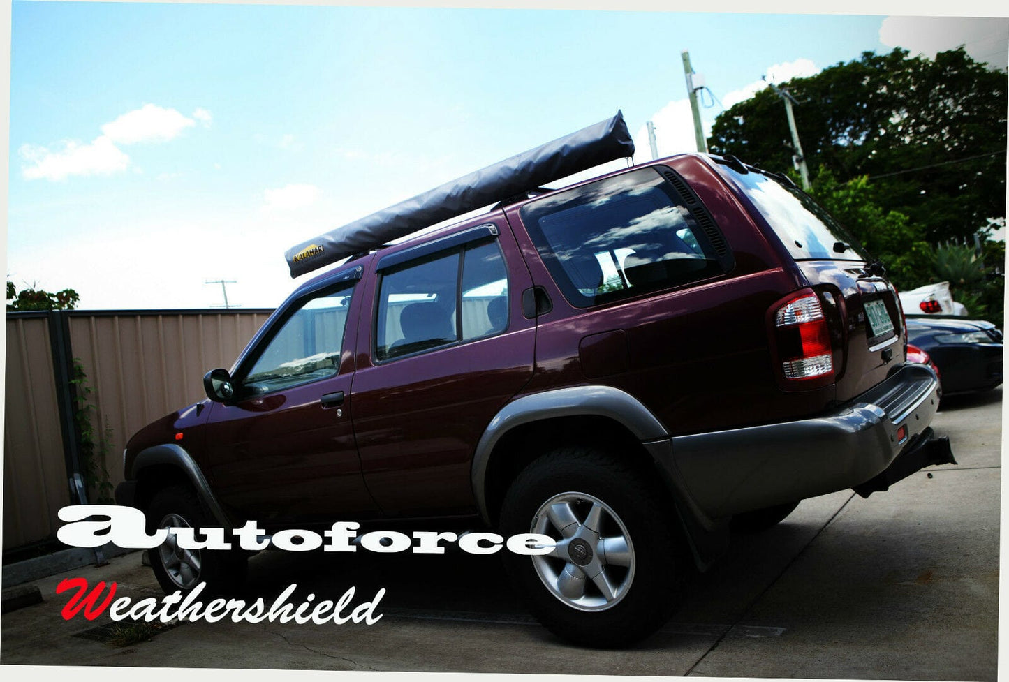 Installed view - Nissan Pathfinder R50 WX Weather Shields 1996-2005 - HIC Premium