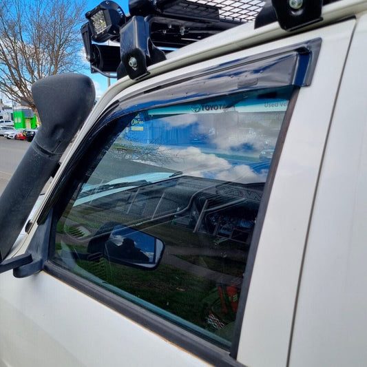 Installed view - Nissan Patrol GU Y61 Ute Weather Shields 1998-2015 - HIC Premium