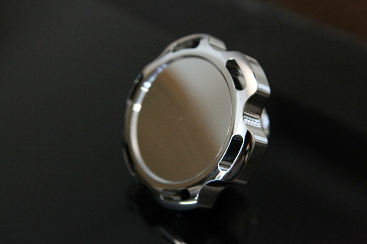 Installed view - Ford Falcon AU Series 1–3 V6 Engine Oil Cap – XR6, XR6 VCT – Sedan, Wagon, Ute – Billet Aluminium Upgrade (1998–2002)