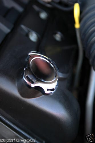 Installed view - Ford Falcon BA BF FG XR8 SR Devil R Enforcer V8 Engine Oil Cap – Billet Aluminium Upgrade