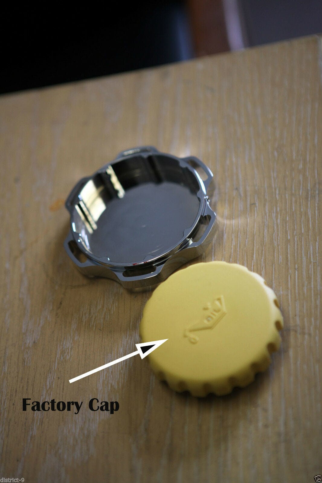 Installed view - Holden Commodore VN VP VS VR Premium Billet Engine Oil Cap (V8 only) – OEM Fitment & Chrome Finish