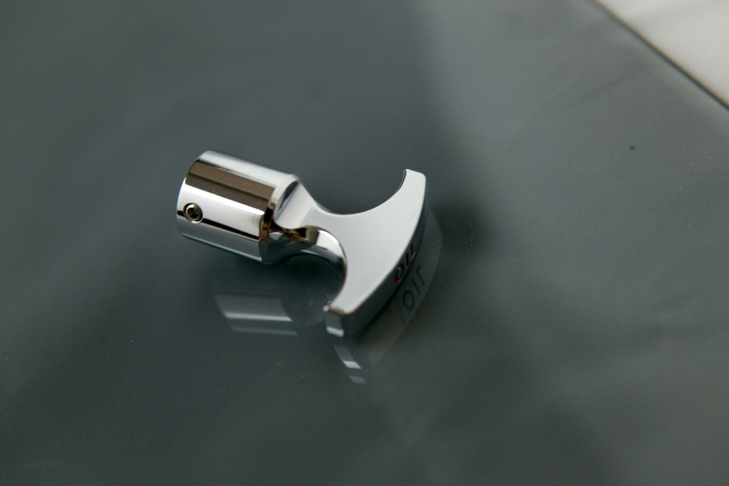 Installed view - Holden Commodore VN VG VP VS VR Oil Dip Stick Handle – Billet Aluminium Upgrade