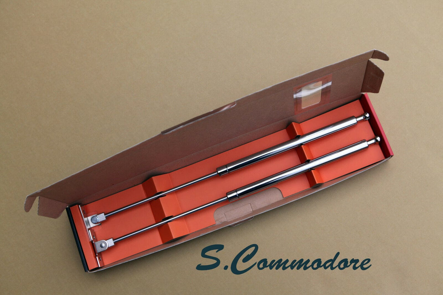 Installed view - Holden Commodore VT VX VY VZ Bonnet Gas Struts Chrome Premium