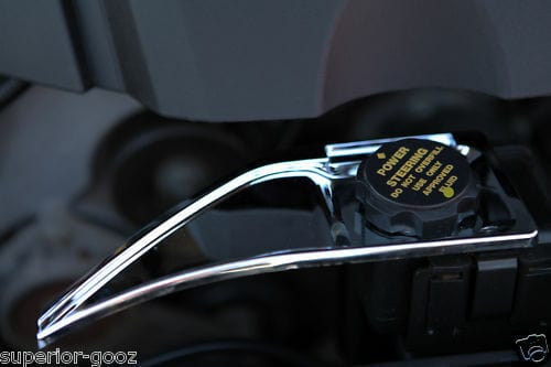 Installed view - FPV BA BF Steering Oil Tray Cover High-Quality Chrome