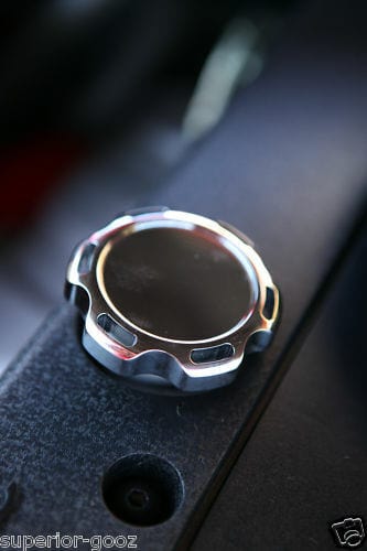 Installed view - Ford Territory SX SY SZ TX TS SR Titanium Steering Fluid Cap – Billet Aluminium Upgrade