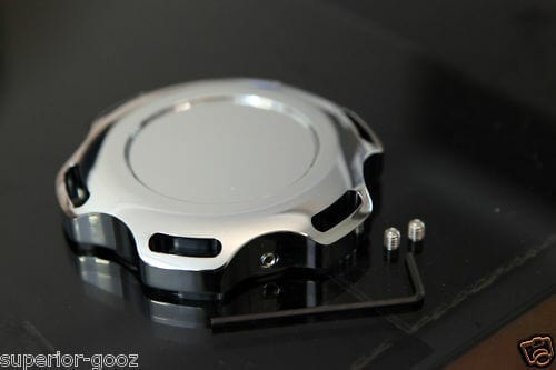 Installed view - Ford Territory SX SY SZ TX TS SR Titanium Steering Fluid Cap – Billet Aluminium Upgrade