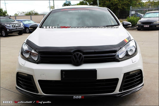 Installed view - Volkswagen Golf MK6 Bonnet Protector 2009-2013 - HIC Premium