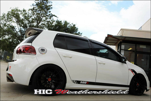 Installed view - Volkswagen Golf MK6 Weather Shields 2009-2013 - HIC Premium