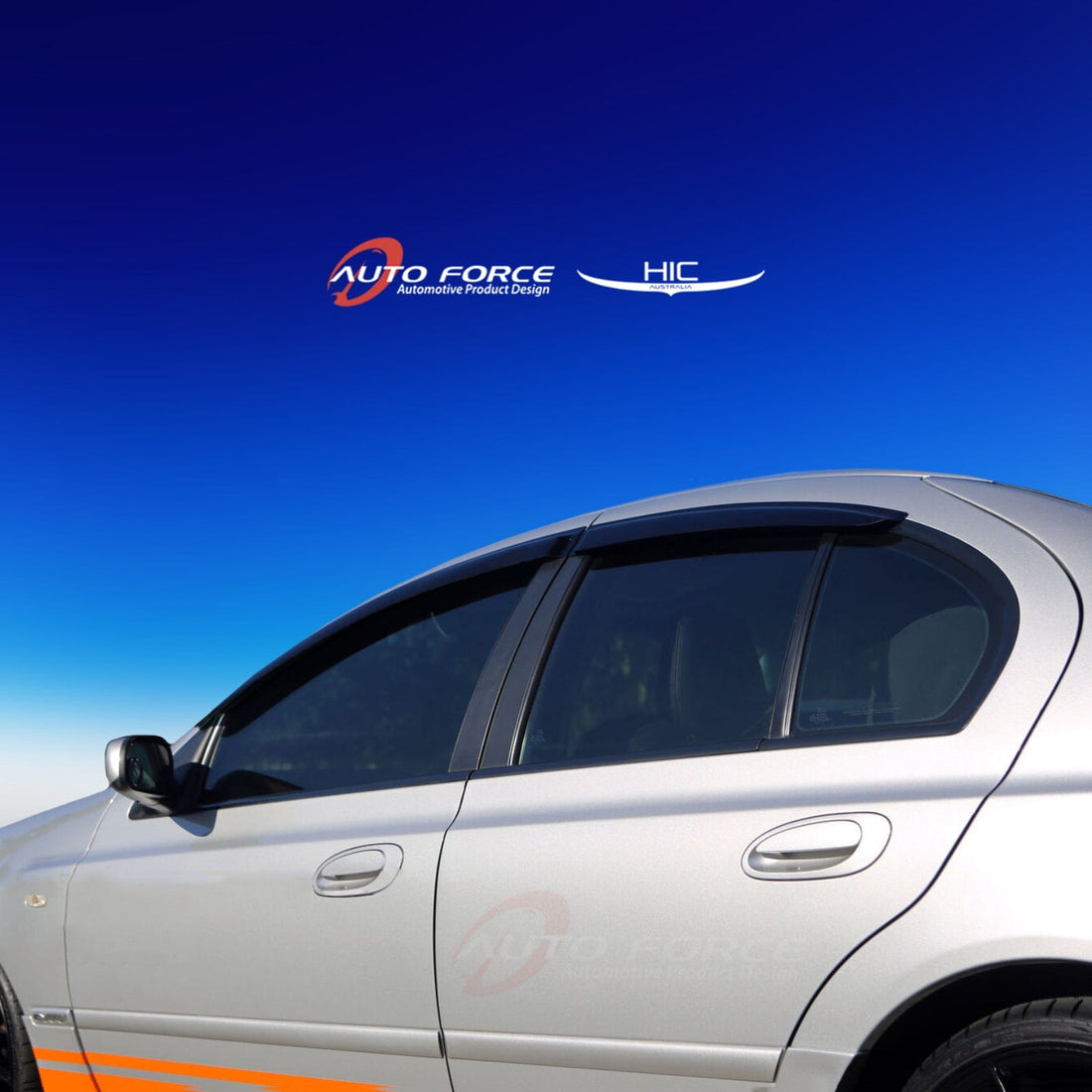 Ford Fairmont weather shields and chrome bonnet gas struts – premium fitment for Australian sedans