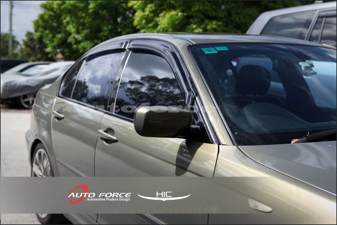 BMW 3 Series Weather Shields – UV-Tinted Acrylic for E36 & E46 Sedans